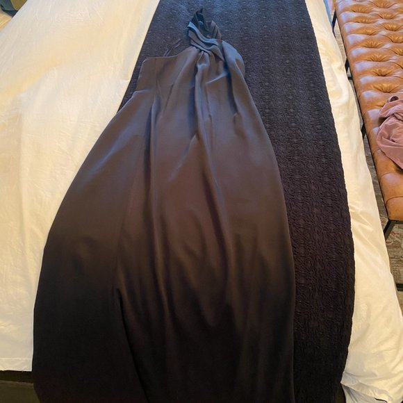 BHLDN Black Halter Sleeveless Cocktail Gown - Picture 4 of 8